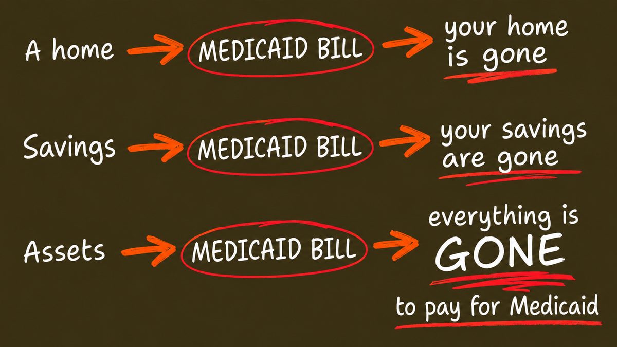 A home, savings and assets each running into a Medicaid bill and ending up gone