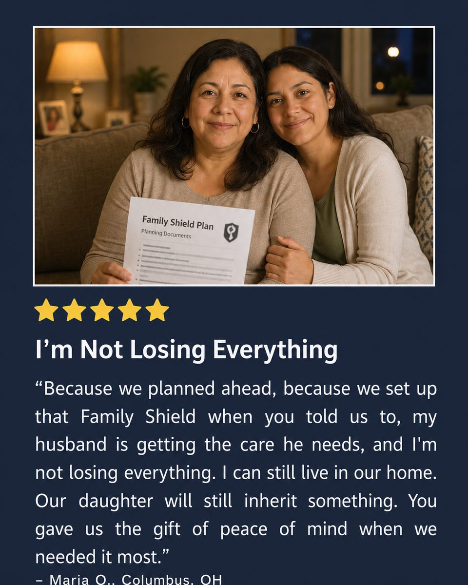 Five-star review from Maria O. in Columbus, Ohio: I'm not losing everything